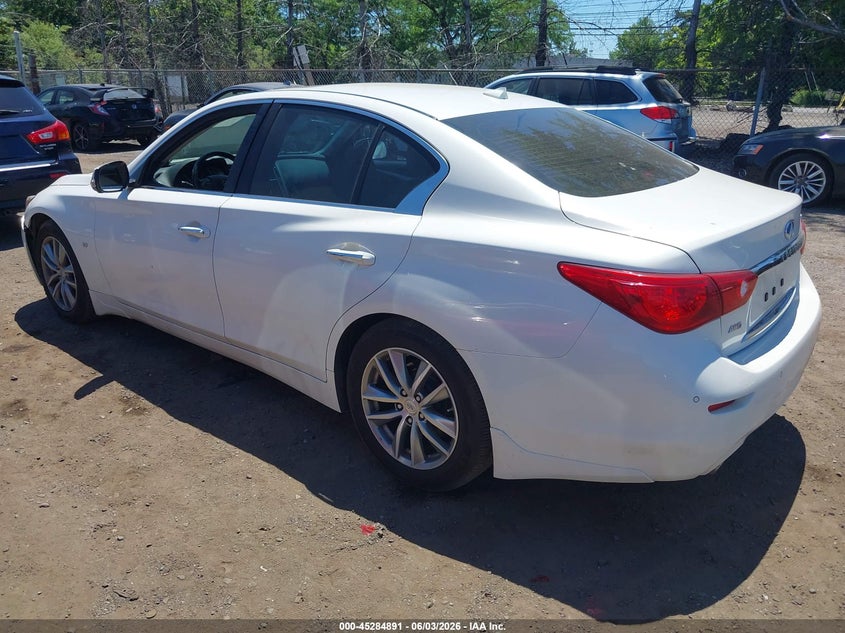 Vin: jn1bv7ar7em702772, lot: 45782727, infiniti q50 premium 20143