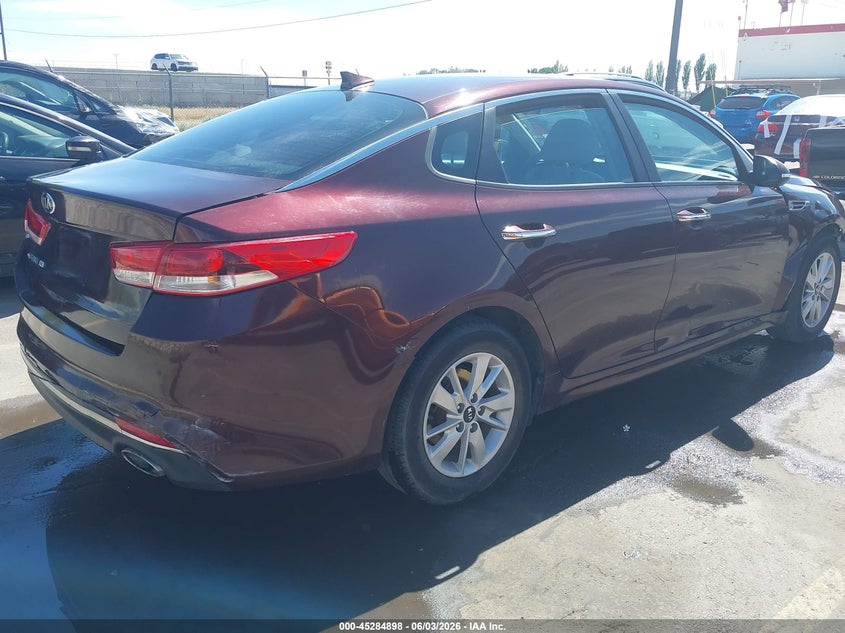 Vin: 5xxgt4l30hg133225, lot: 45782734, kia optima lx 20174