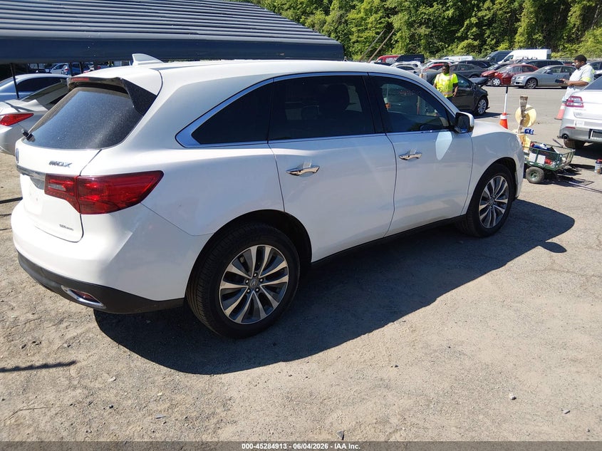Vin: 5fryd4h47fb009521, lot: 45782749, acura mdx technology package 20154