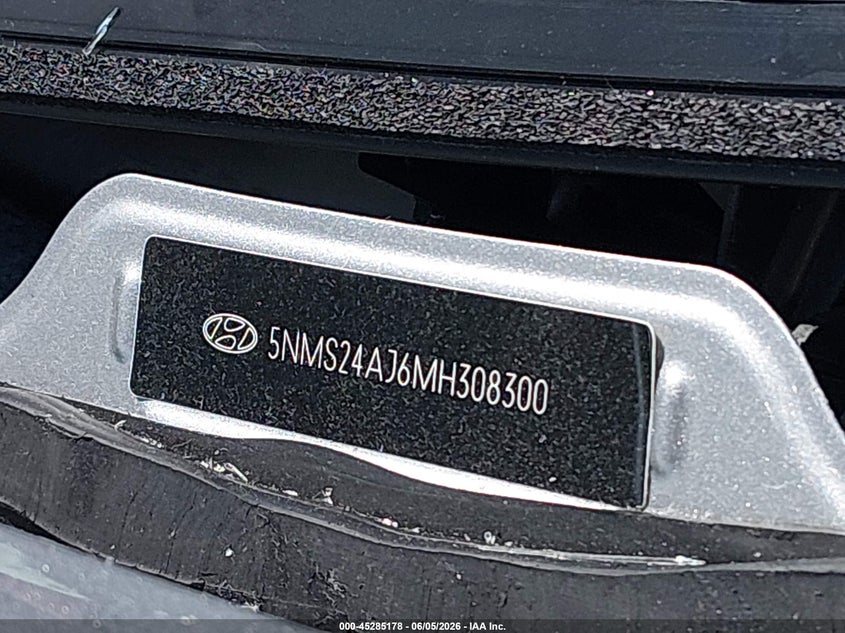2021 HYUNDAI SANTA FE 2.5L I-4 DI, DOHC, V(VIN: 5NMS24AJ6MH308300