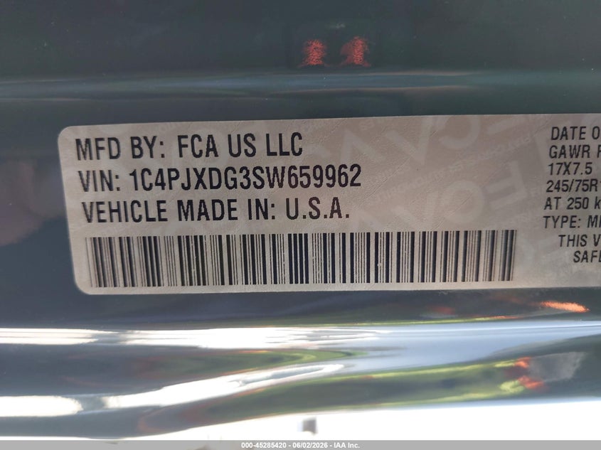 2025 Jeep Wrangler 4-Door Summit 4X4 VIN: 1C4PJXDG3SW659962 Lot: 45285420