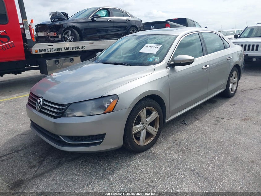 Vin: 1vwbh7a37cc074938, lot: 45783350, volkswagen passat 2.5l se 20122