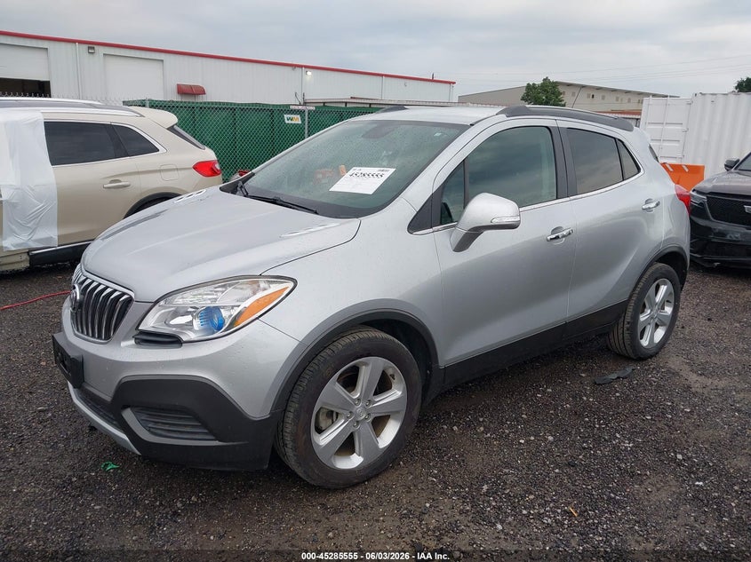 Vin: kl4cjasb1gb740437, lot: 45783391, buick encore 20162