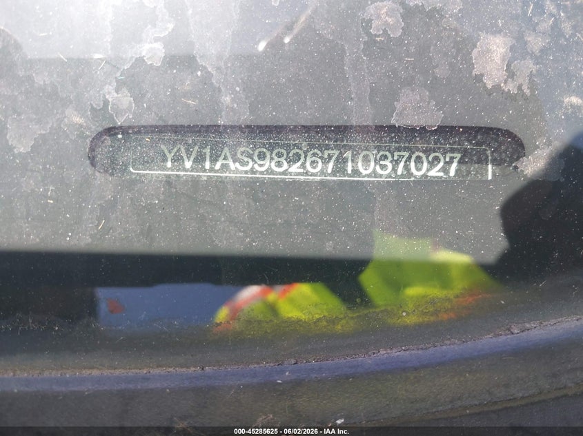2007 Volvo S80 3.2 VIN: YV1AS982671037027 Lot: 45285625