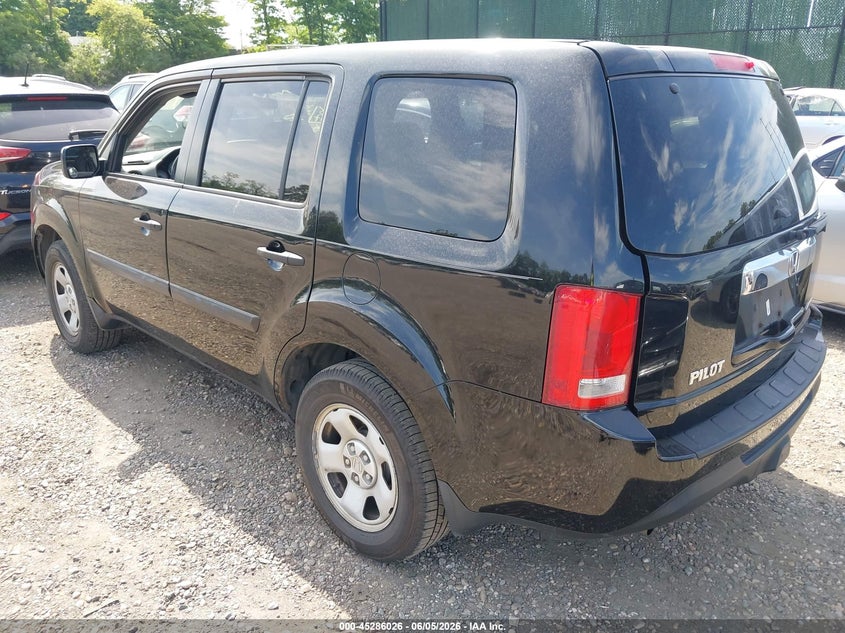 Vin: 5fnyf4h27db023765, lot: 45783862, honda pilot lx 20133