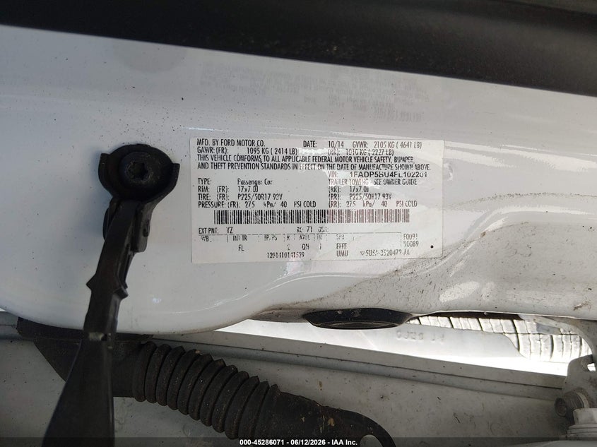 2015 Ford C-Max Hybrid Sel VIN: 1FADP5BU4FL102201 Lot: 45286071