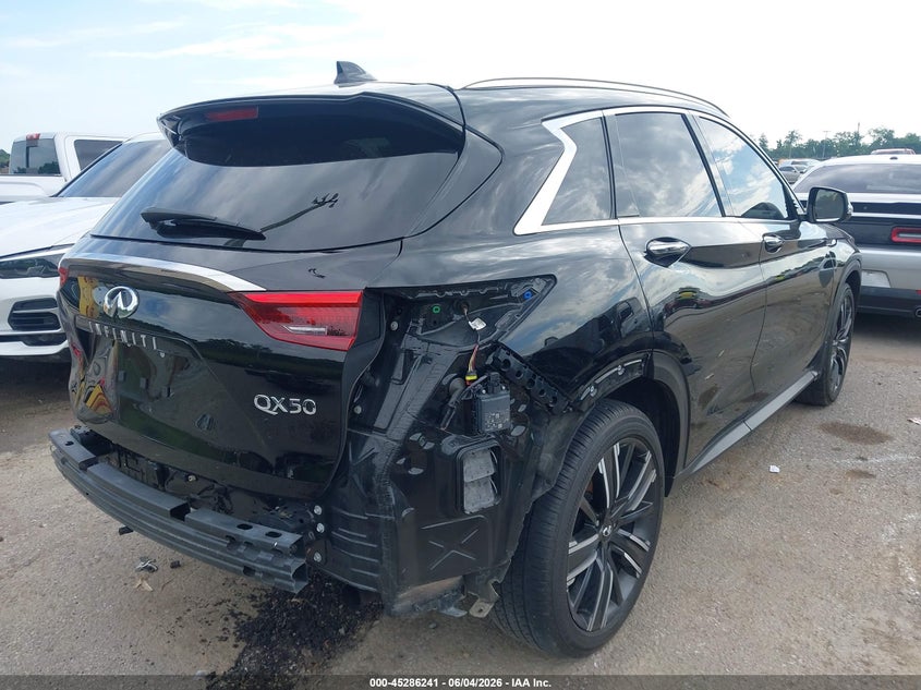Vin: 3pcaj5ba4mf122985, lot: 45784077, infiniti qx50 luxe 20214