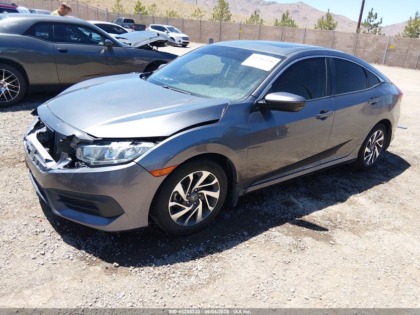 Vin: 19xfc2f78je022354, lot: 45784166, honda civic ex 20182