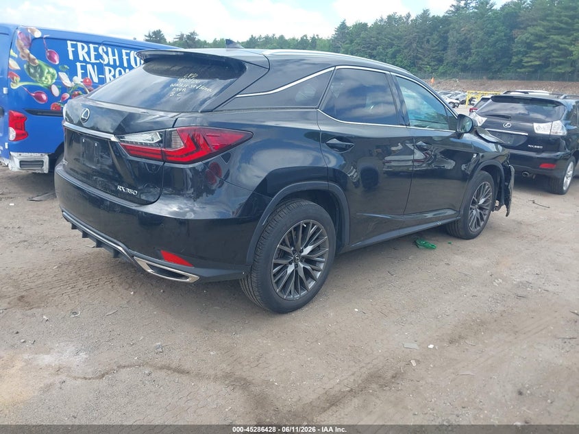 Vin: 2t2szmda6nc344062, lot: 45784265, lexus rx 350 f sport appearance 20224