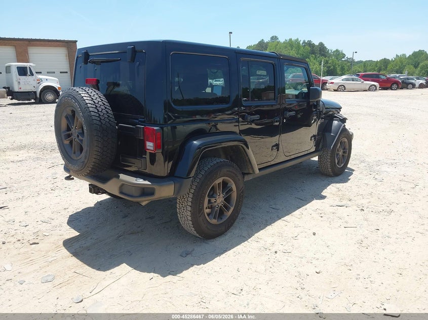Vin: 1c4bjweg7hl549283, lot: 45784303, jeep wrangler unlimited 75th anniversary edition 4x4 20174
