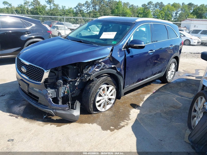 Vin: 5xypgda33jg382319, lot: 45784471, kia sorento 2.4l lx 20182