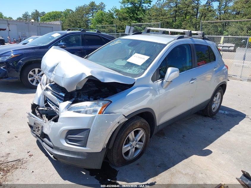 Vin: kl7cjpsbxgb661886, lot: 45784482, chevrolet trax lt 20162
