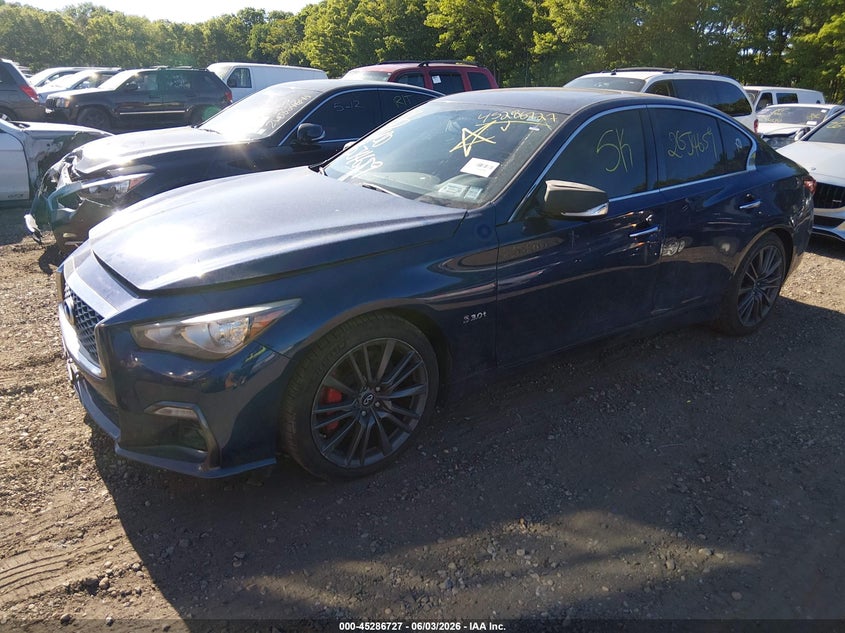 Vin: jn1fv7ar9jm481526, lot: 45784563, infiniti q50 3.0t red sport 400 20182