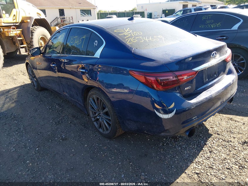 Vin: jn1fv7ar9jm481526, lot: 45784563, infiniti q50 3.0t red sport 400 20183