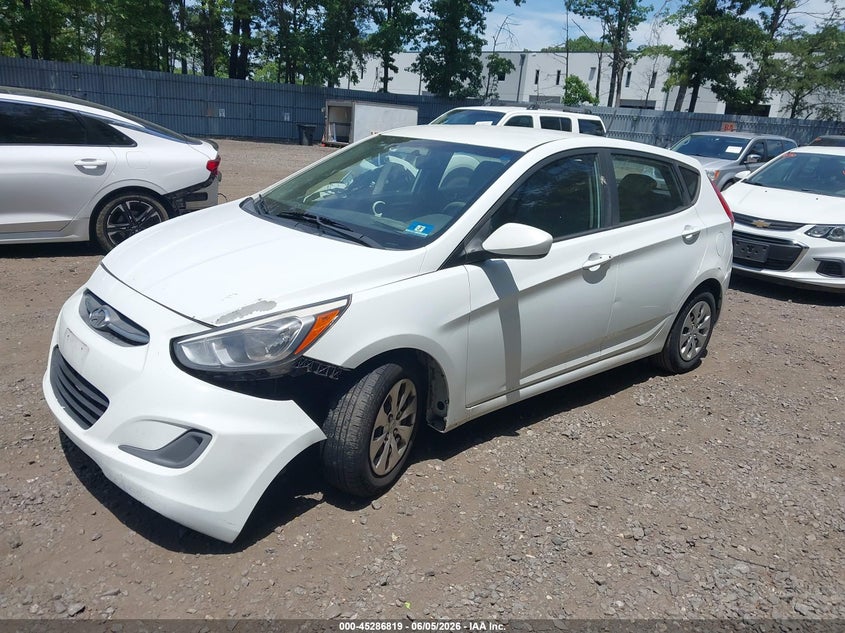 Vin: kmhct5ae7gu287749, lot: 45784656, hyundai accent se 20162