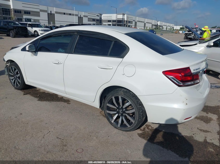 Vin: 19xfb2f91fe026855, lot: 45784754, honda civic ex-l 20153