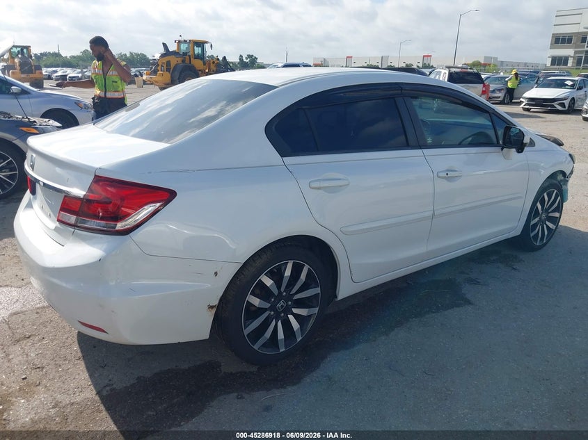 Vin: 19xfb2f91fe026855, lot: 45784754, honda civic ex-l 20154