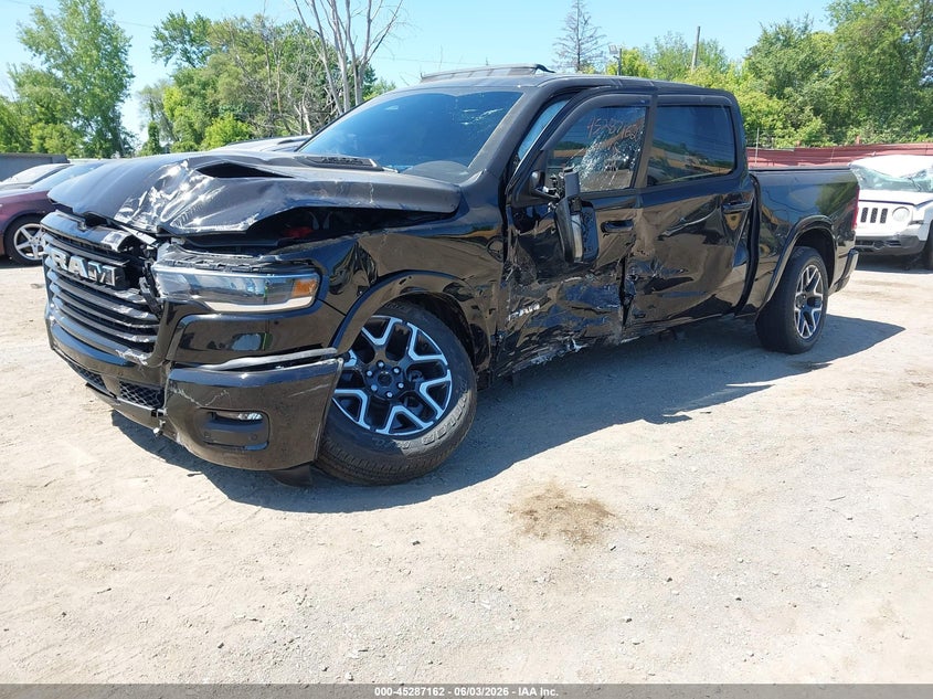 Vin: 1c6srfjp2tn191593, lot: 45784998, ram 1500 laramie  4x4 5'7 box 20262