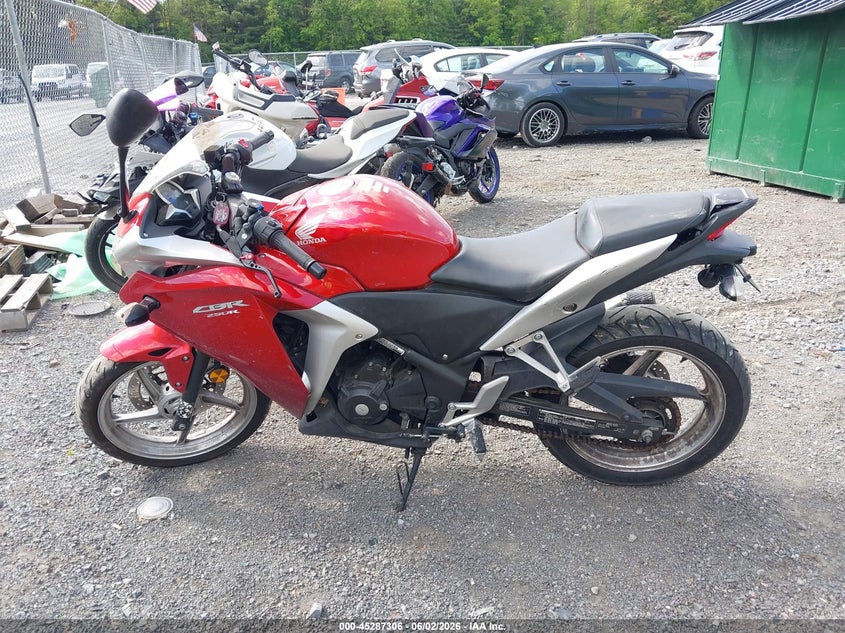 2012 Honda Cbr Cbr250 R red Lot 111045287306 Vin MLHMC4108C5206203