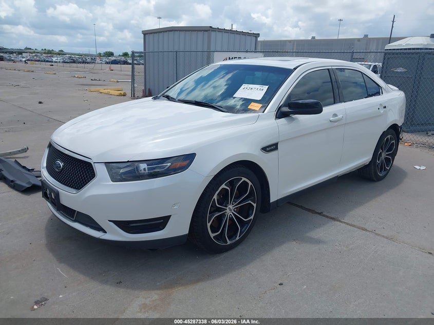 Vin: 1fahp2kt0fg177509, lot: 45785174, ford taurus sho 20152