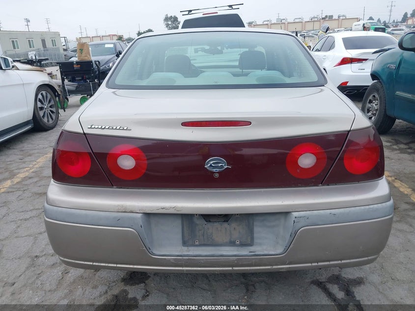 2001 Chevrolet Impala VIN: 2G1WF55E619274989 Lot: 45287362