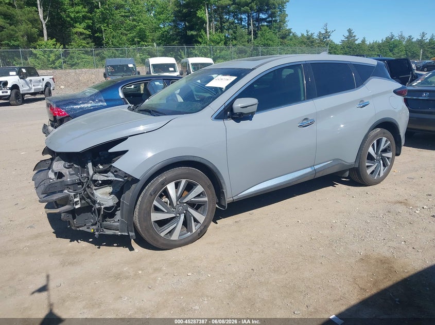 Vin: 5n1az2cs7nc108989, lot: 45785223, nissan murano sl intelligent awd 20222
