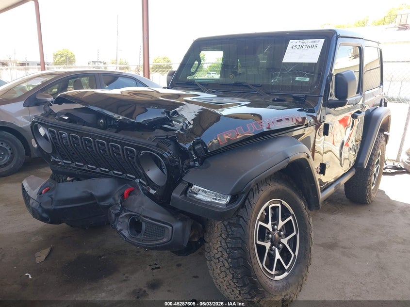 Vin: 1c4pjxcgxsw521076, lot: 45785441, jeep wrangler 2-door rubicon 4x4 20252