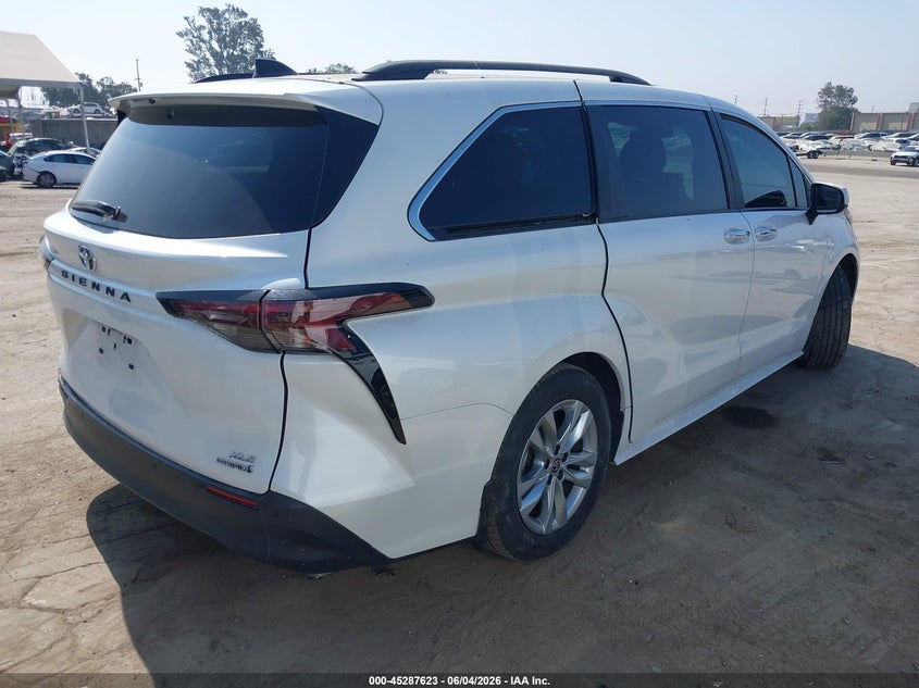 Vin: 5tdjrkec7ps165818, lot: 45785459, toyota sienna xle 20234