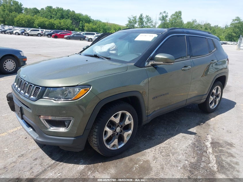 Vin: 3c4njdcbxjt458169, lot: 45785604, jeep compass limited 4x4 20182