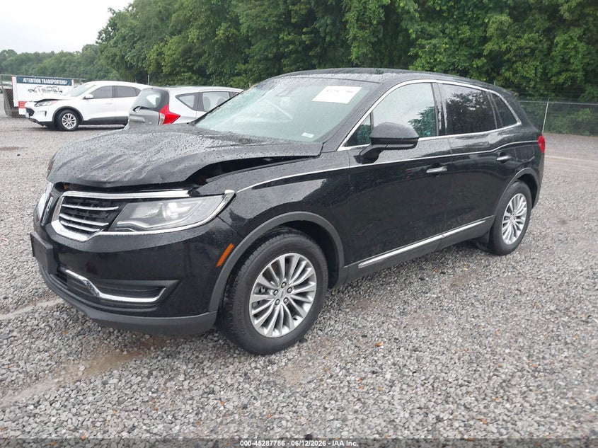 Vin: 2lmpj6kr9hbl24326, lot: 45785622, lincoln mkx select 20172