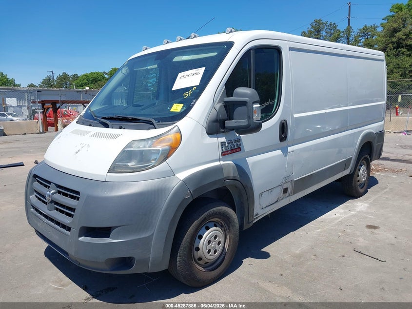Vin: 3c6trvag9fe507000, lot: 45785722, ram promaster 1500 low roof 20152