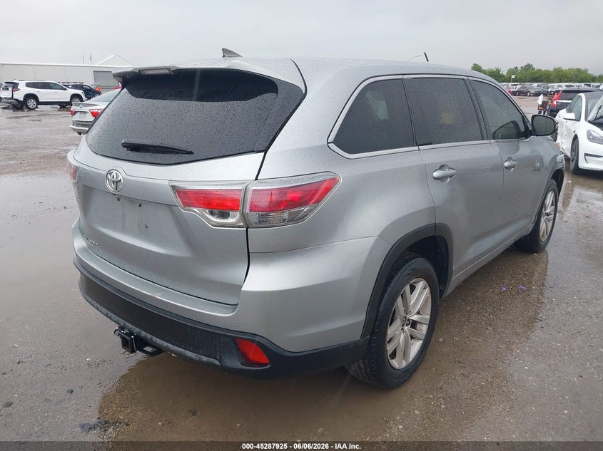 Vin: 5tdzkrfh9gs171548, lot: 45785761, toyota highlander le v6 20164