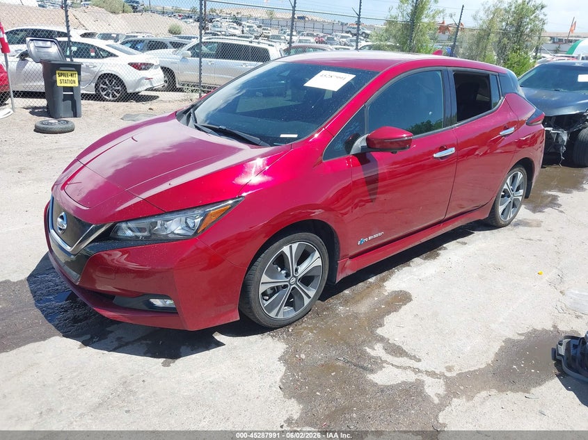Vin: 1n4az1cp3jc313381, lot: 45785827, nissan leaf sl 20182