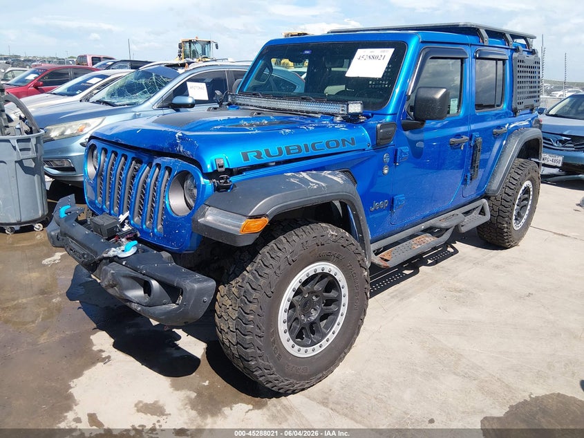 Vin: 1c4jjxr69mw742109, lot: 45785857, jeep wrangler 4xe unlimited rubicon 4x4 20212