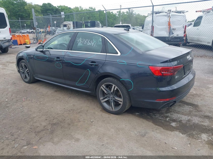 Vin: wauenaf40hn025256, lot: 45785877, audi a4 2.0t premium 20173