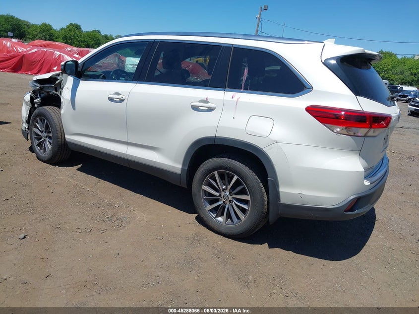 Vin: 5tdjzrfhxks601055, lot: 45785902, toyota highlander xle 20193
