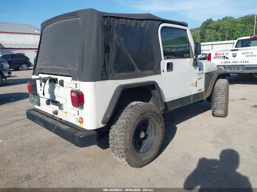 1999 Jeep Wrangler Sport VIN: 1J4FY19S8XP472035 Lot: 45288241