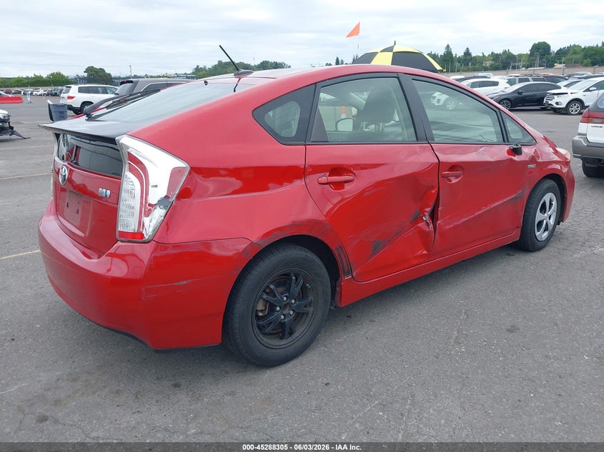 Vin: jtdkn3du6c5402976, lot: 45786141, toyota prius three 20124