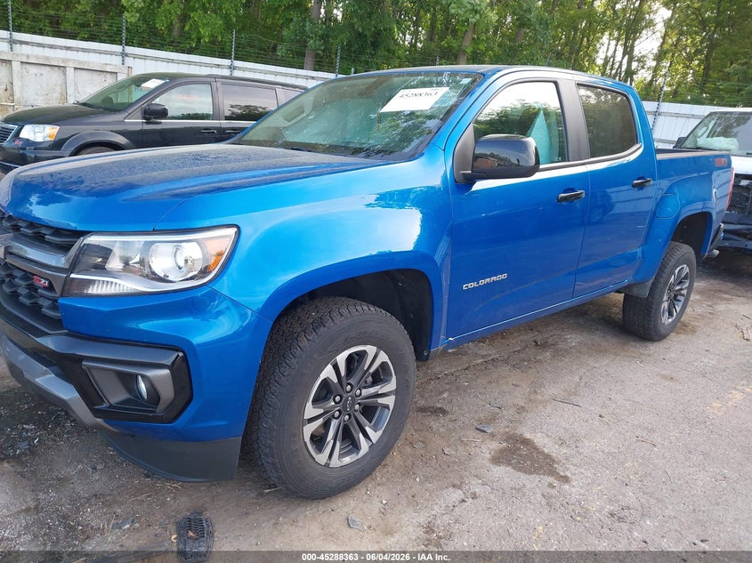 Vin: 1gcgtden1n1187297, lot: 45786199, chevrolet colorado 4wd  short box z71 20222