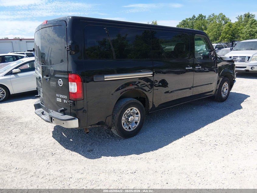Vin: 5bzbf0aa4dn200726, lot: 45786258, nissan nv passenger nv3500 hd sv v6 20134