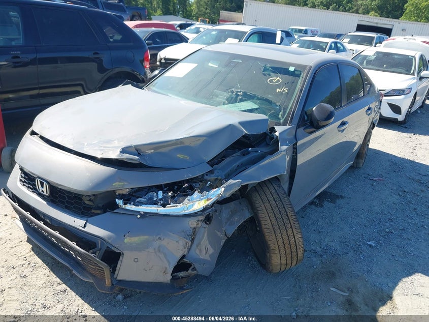 Vin: 2hgfe4f85sh344617, lot: 45786330, honda civic hybrid sport/sport touring 20252