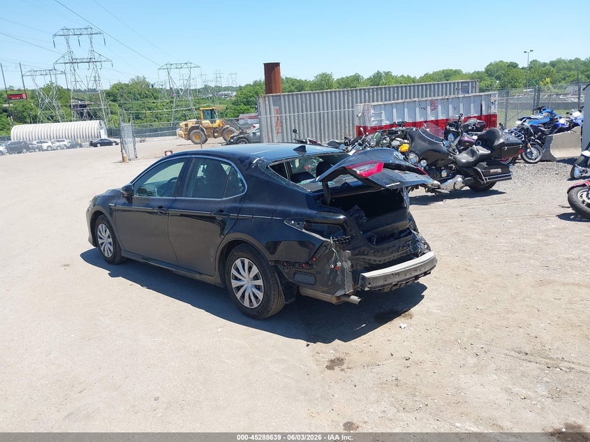 Vin: 4t1c31ak6mu560481, lot: 45786475, toyota camry le hybrid 20213