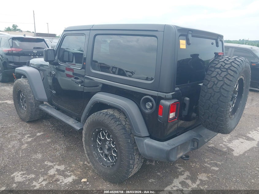 Vin: 1c4hjxag5pw688346, lot: 45786592, jeep wrangler 2-door sport s 4x4 20233