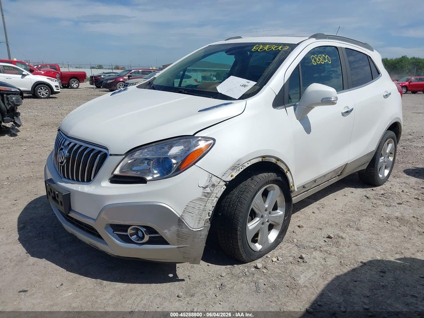 Vin: kl4cjgsb2fb058748, lot: 45786636, buick encore leather 20152