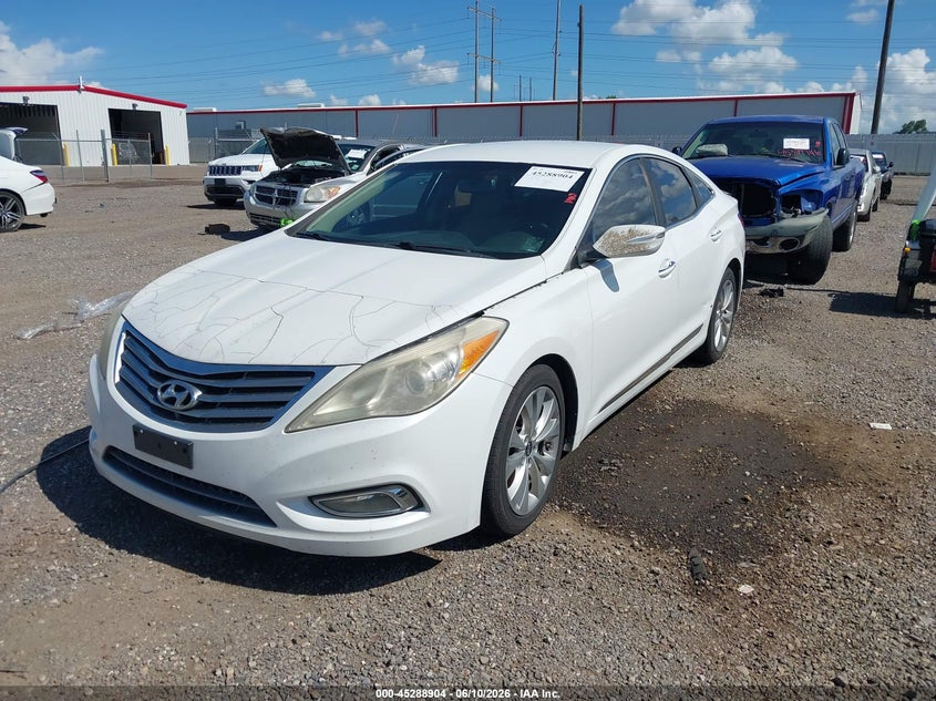 Vin: kmhfh4jg5ea396641, lot: 45786740, hyundai azera limited 20142