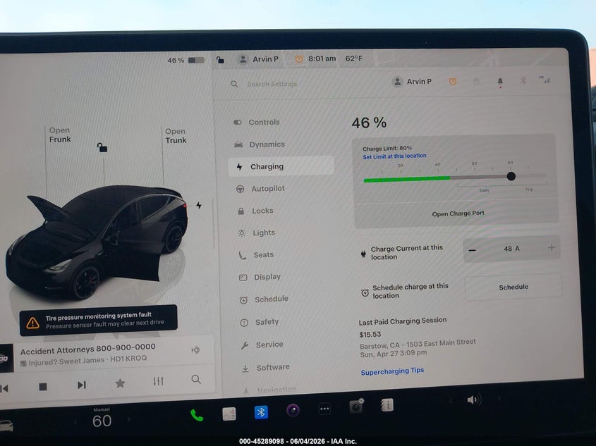 2023 Tesla Model Y Performance Dual Motor All-Wheel Drive VIN: 7SAYGDEF9PF925202 Lot: 45289098