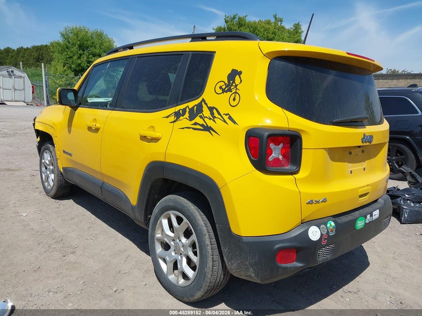 Vin: zaccjbbb7jph29516, lot: 45786988, jeep renegade latitude 4x4 20183