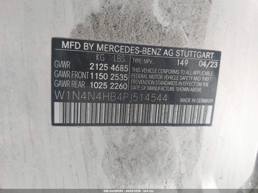 2023 Mercedes-Benz Gla 250 4Matic VIN: W1N4N4HB4PJ514544 Lot: 45289269