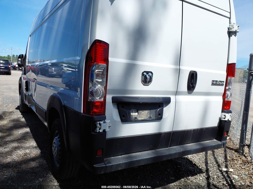 Vin: 3c6lrvdg8re139991, lot: 45787198, ram promaster 2500 tradesman high roof 159 wb w/pass seat 20243