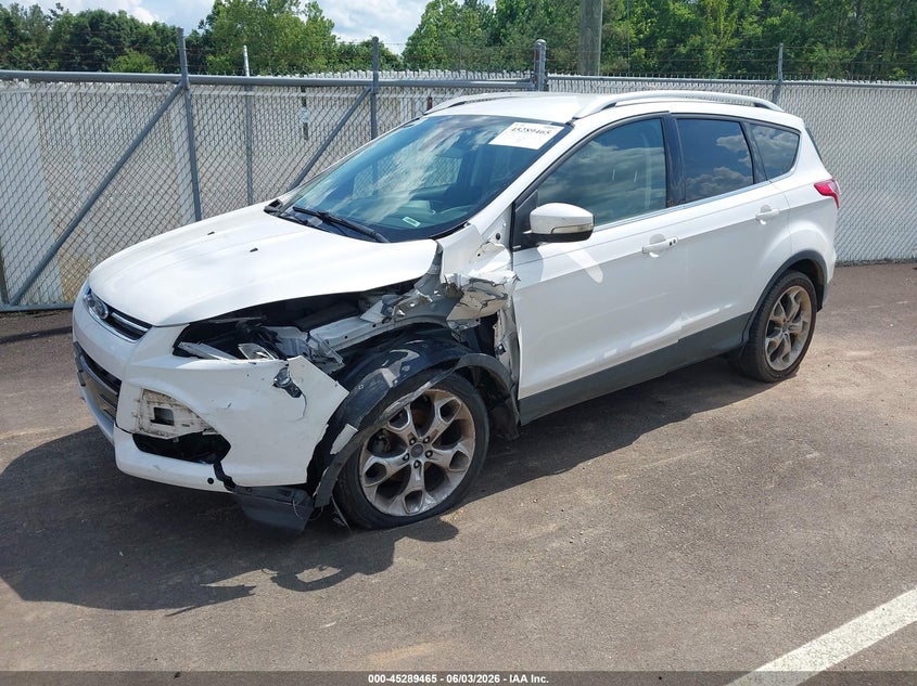 Vin: 1fmcu0jx3fuc85688, lot: 45787301, ford escape titanium 20152